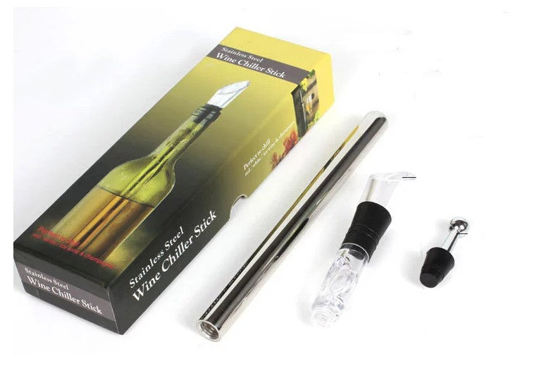 Stainless Steel Wine Chiller Stick With Wine Pourer