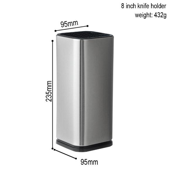 Stainless Steel Knife Holder with Slotted Core Insert