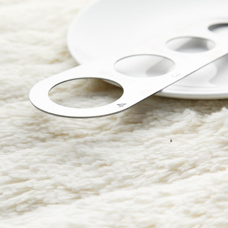 Spaghetti Measuring Tool: Stainless Steel 4-Hole Gauge