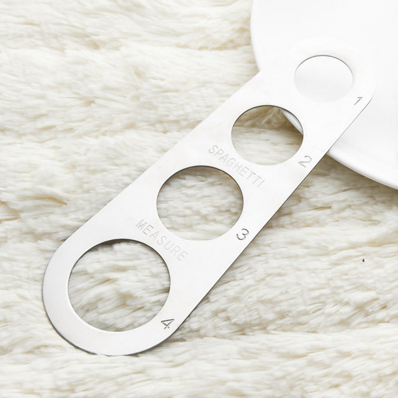 Spaghetti Measuring Tool: Stainless Steel 4-Hole Gauge