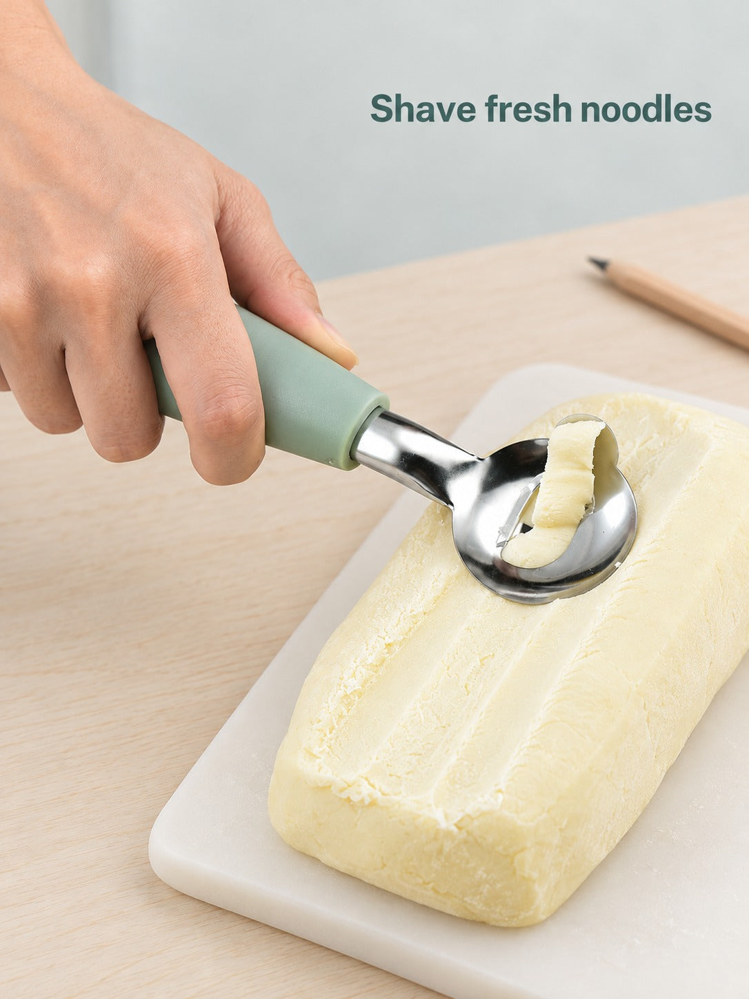 Stainless Steel Noodle Knife for Shaving Dough and Fruit