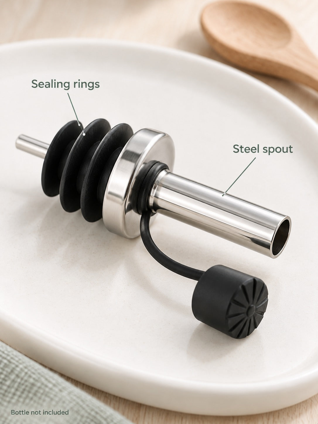 Stainless Steel Oil Bottle Stopper for Clean Pours