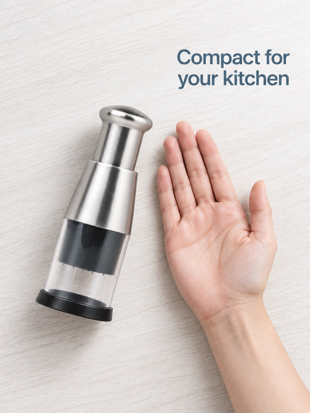Stainless Steel Garlic Press and Onion Chopper for Dicing