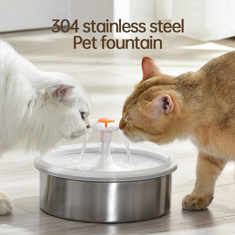 Stainless Steel Pet Fountain for Quiet Fresh Water