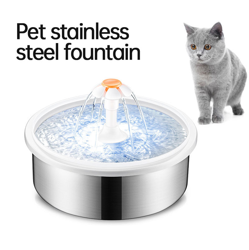 Stainless Steel Pet Fountain for Quiet Fresh Water
