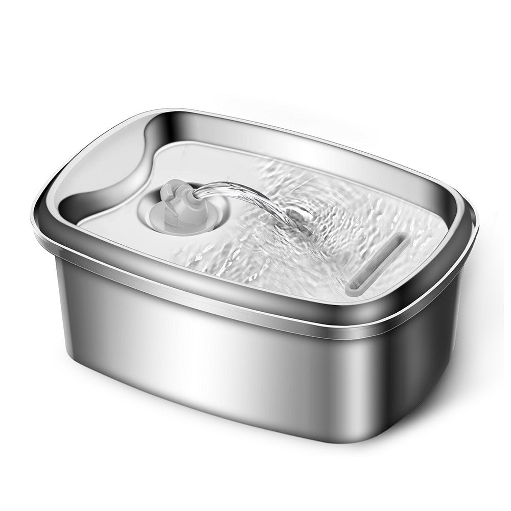 Pet Water Fountain, Stainless Steel Fresh-Flow Bowl