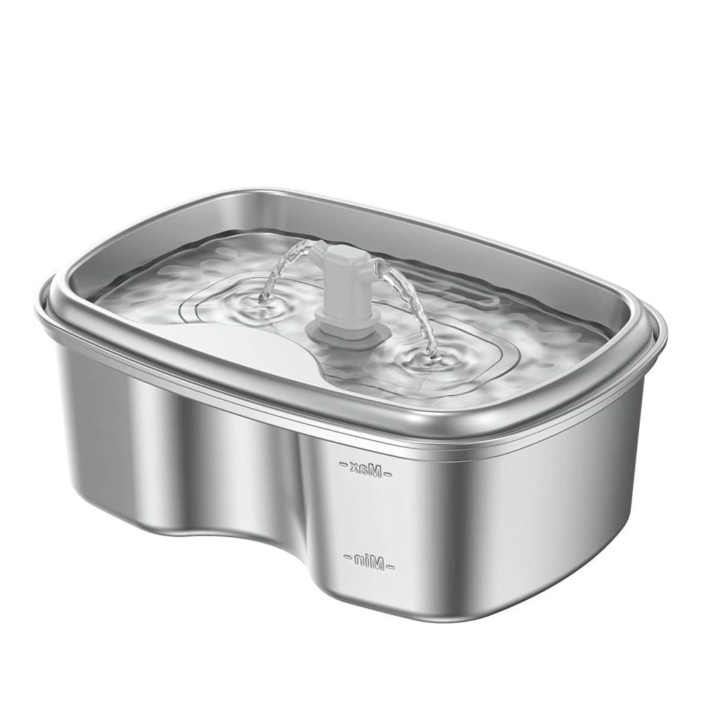 Pet Water Fountain, Stainless Steel Fresh-Flow Bowl