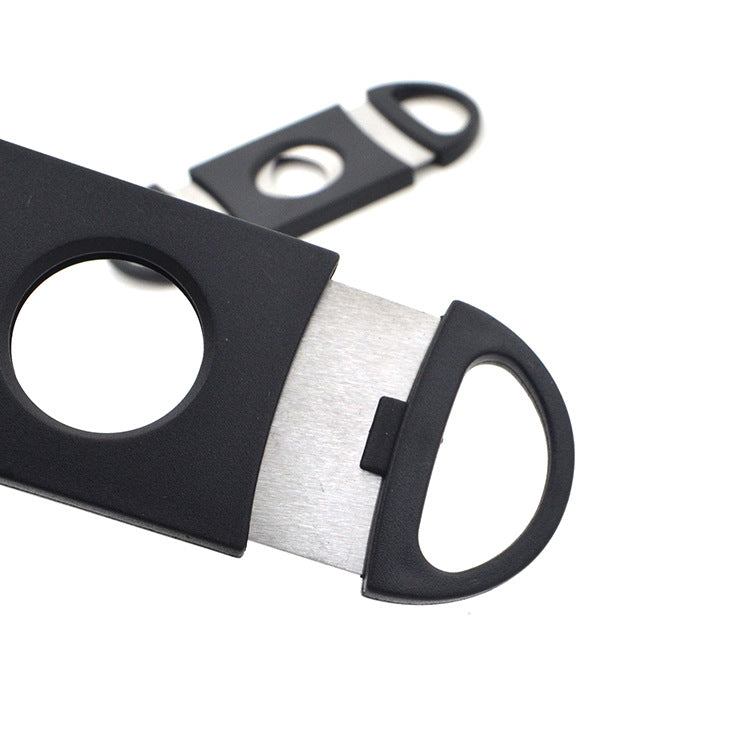 Stainless Steel Cigar Cutter with Double-Blade V-Cut