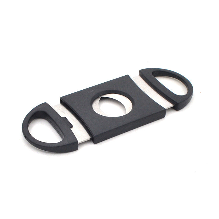 Stainless Steel Cigar Cutter with Double-Blade V-Cut