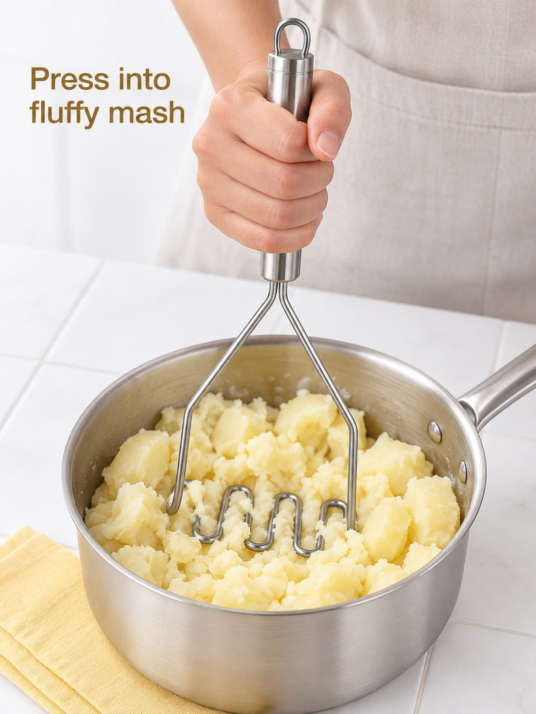 Stainless Steel Potato Masher & Peeler Set for Fluffy Mash