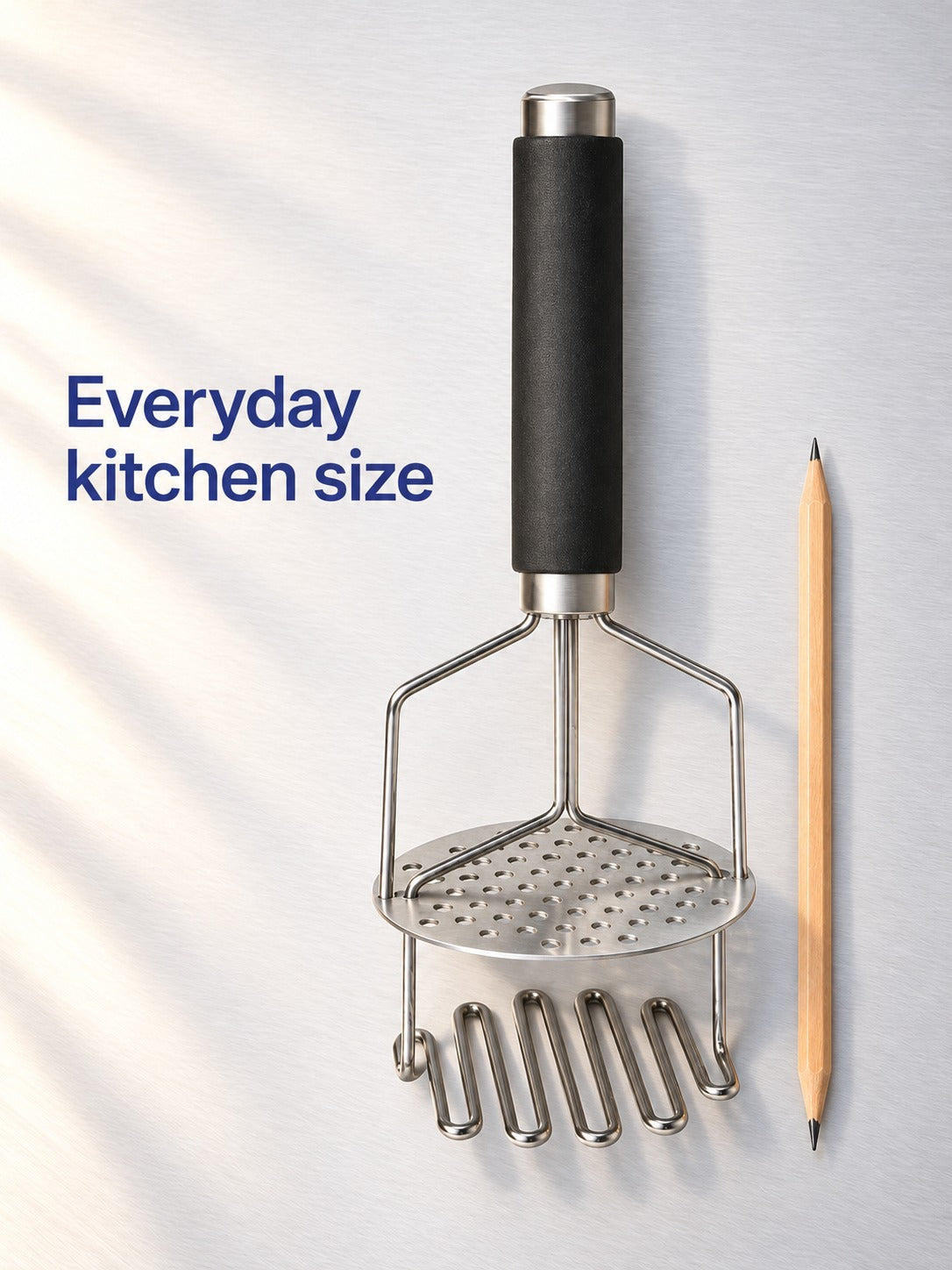 Stainless Steel Potato Masher for Smooth, Lump-Free Mash