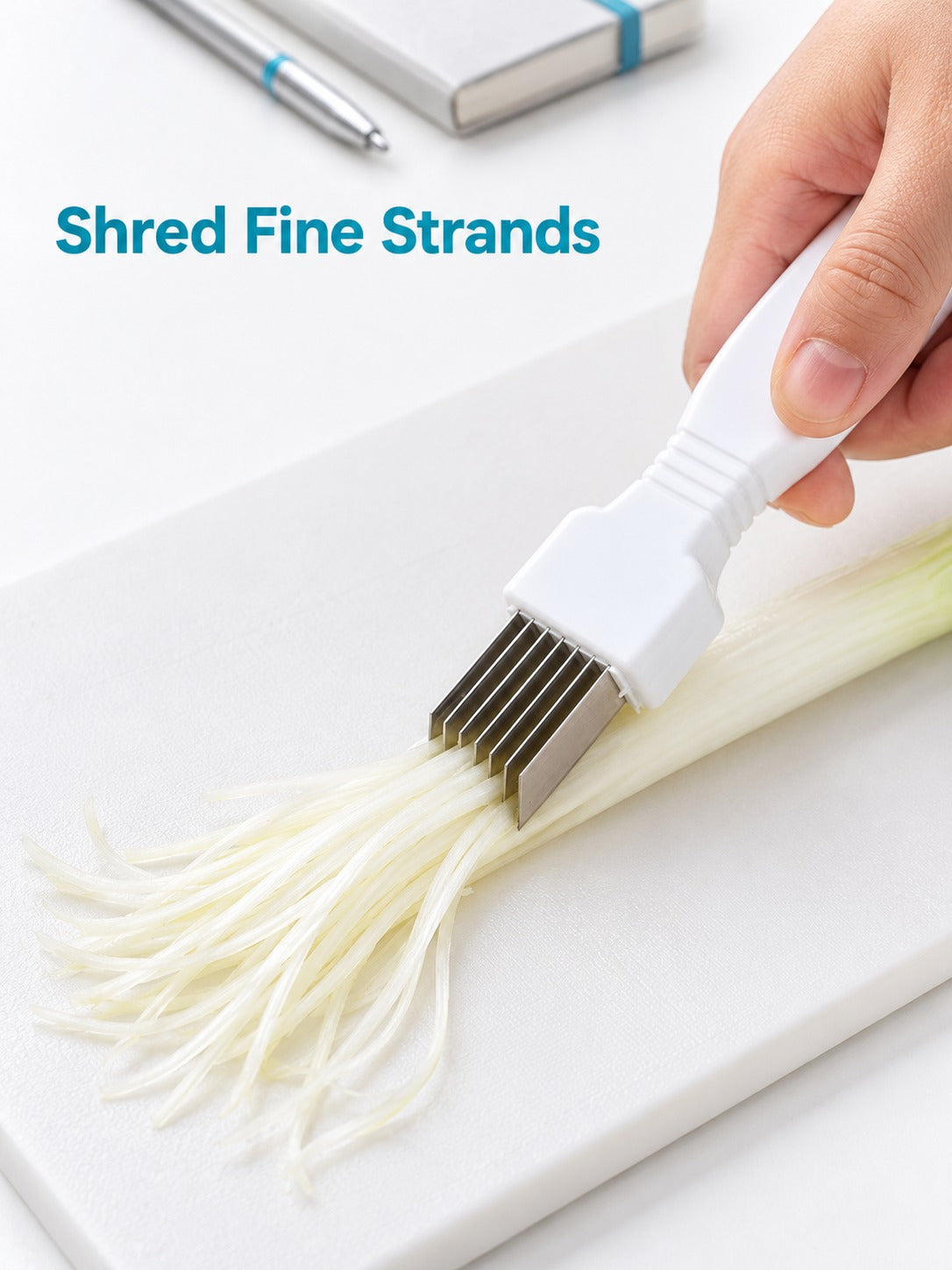 Stainless Steel Scallion Shredder for Fine Garnish