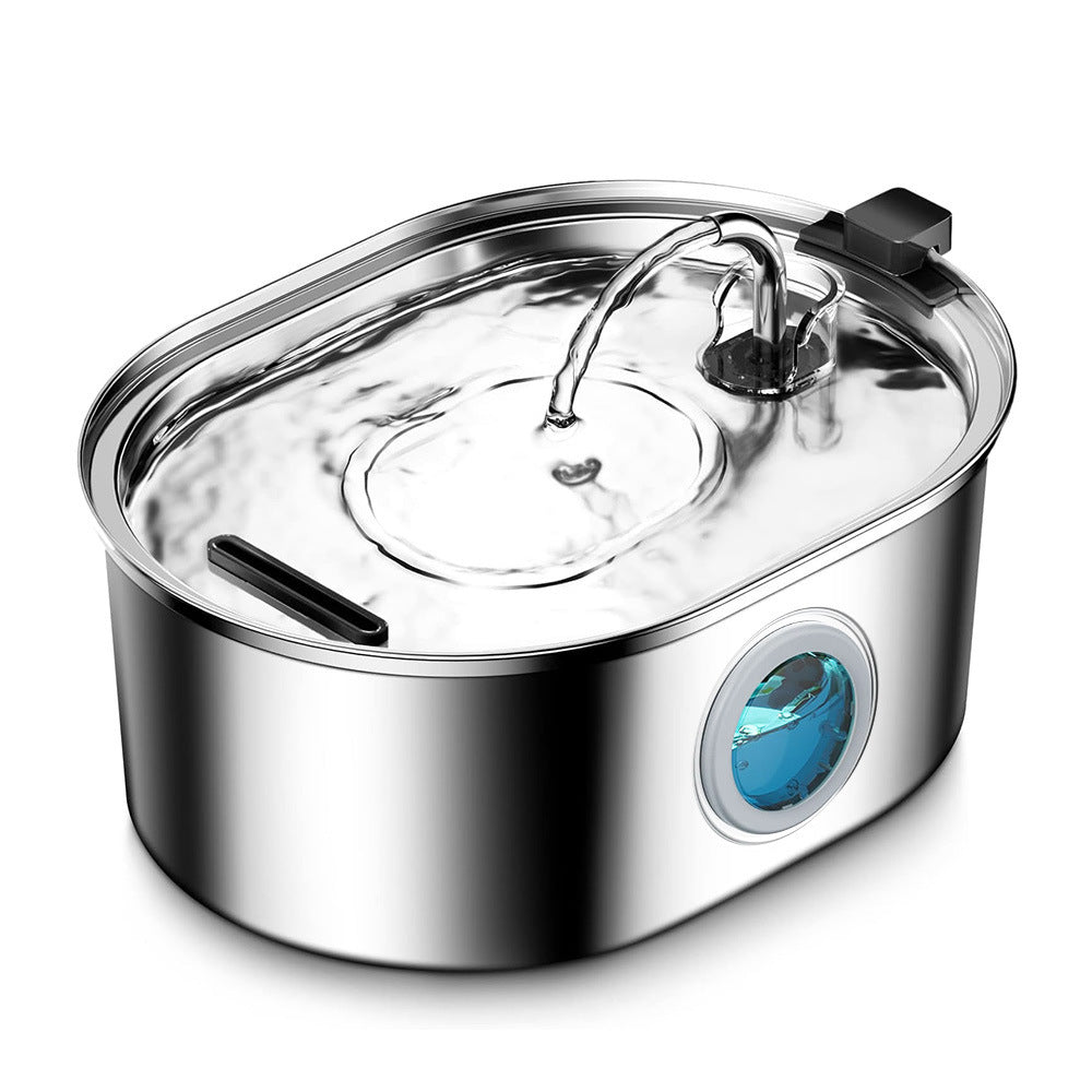 Stainless Steel Pet Water Fountain for Quiet Hydration
