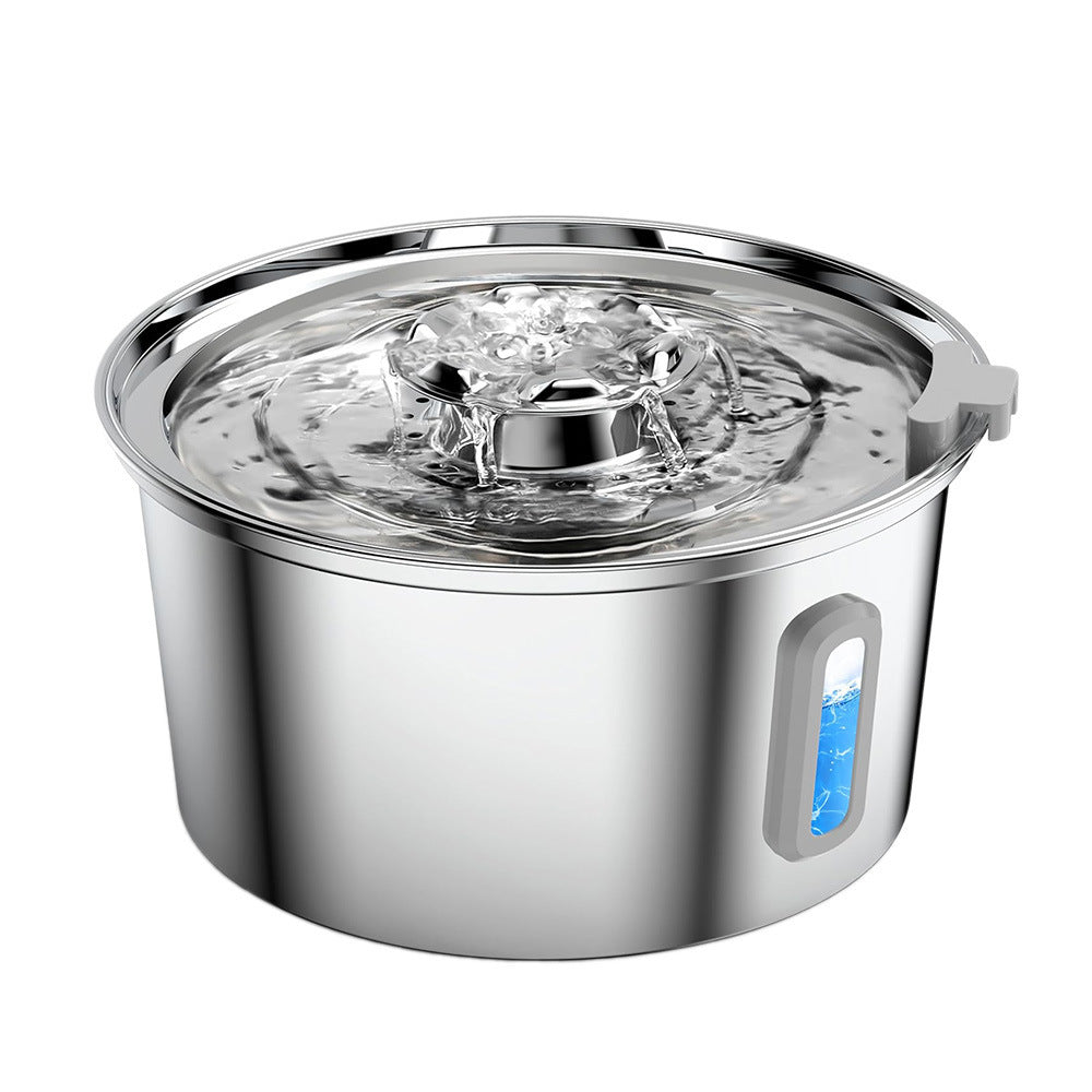 Stainless Steel Pet Water Fountain for Quiet Hydration