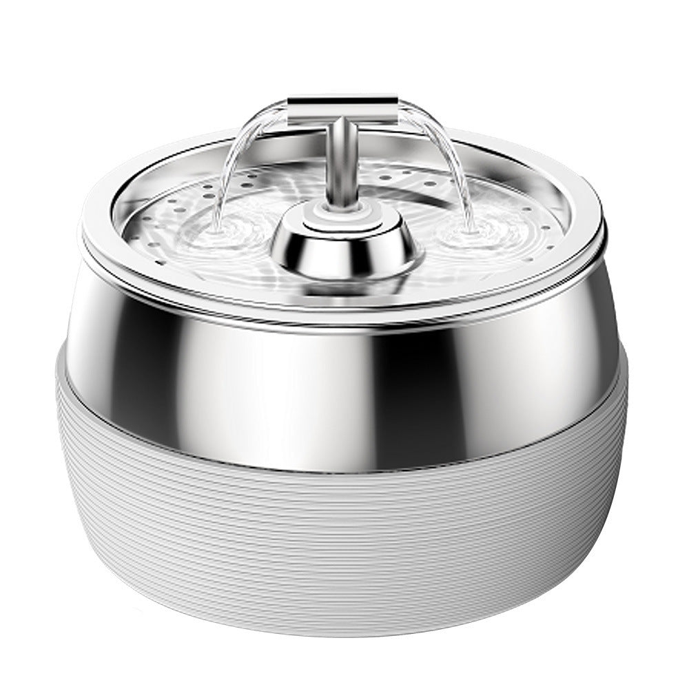 Stainless Steel Pet Water Fountain for Quiet Hydration