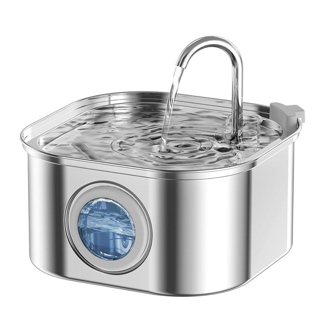Stainless Steel Pet Water Fountain for Quiet Hydration