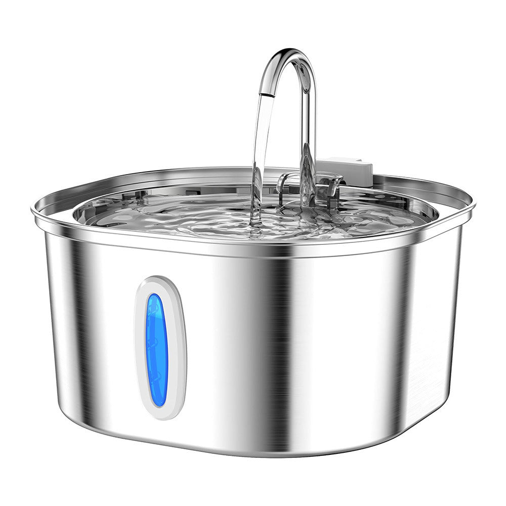 Stainless Steel Pet Water Fountain for Quiet Hydration
