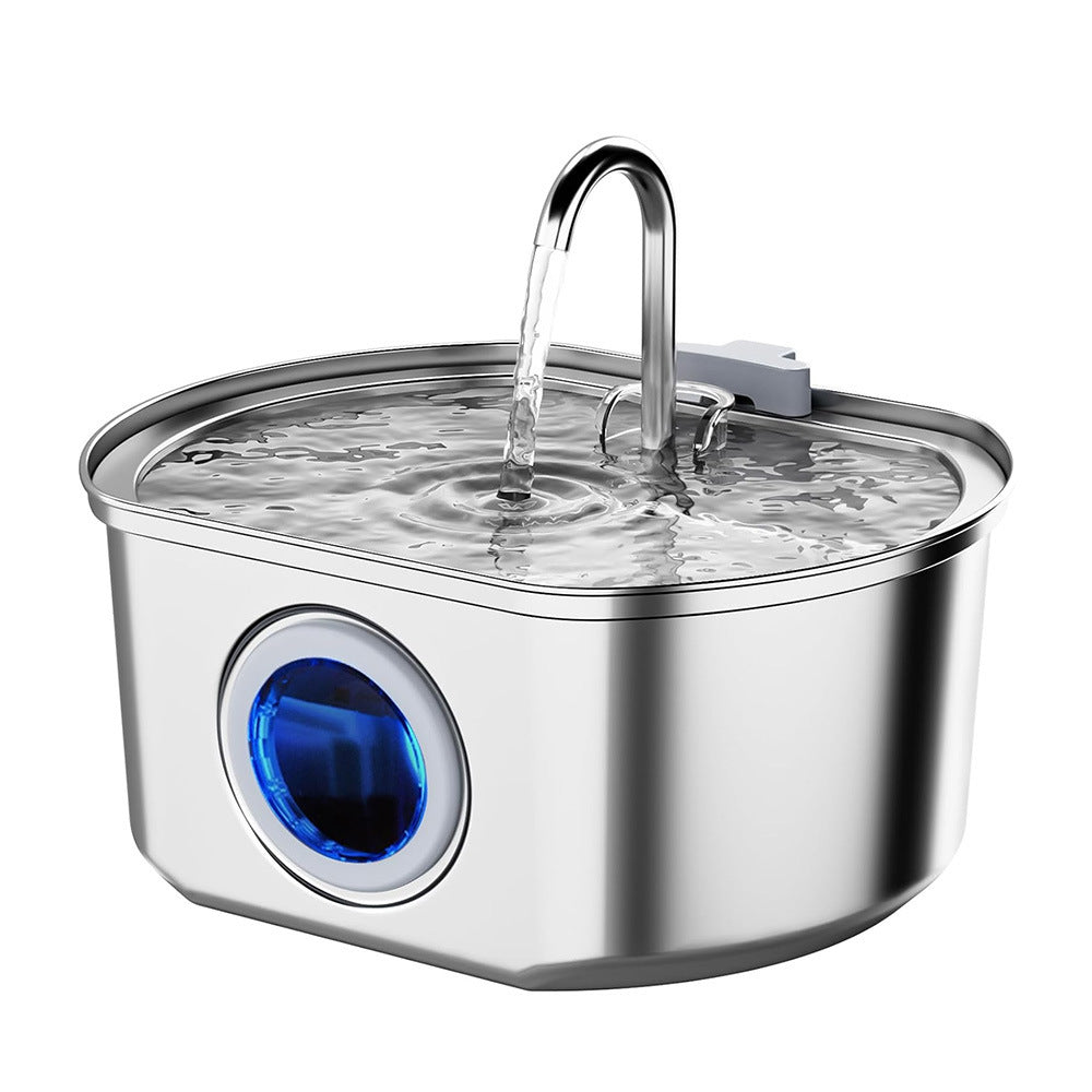 Stainless Steel Pet Water Fountain for Quiet Hydration