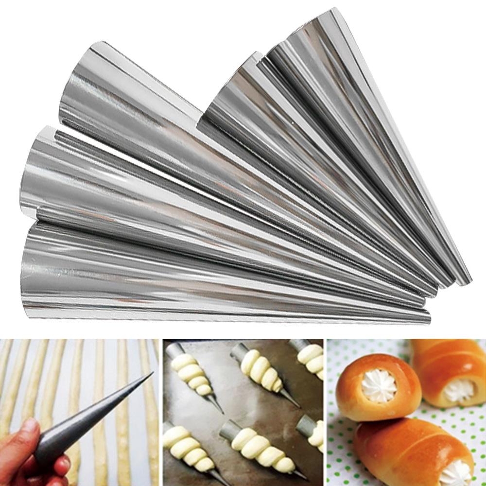 Stainless Steel Cream Horn Molds for Spiral Croissants