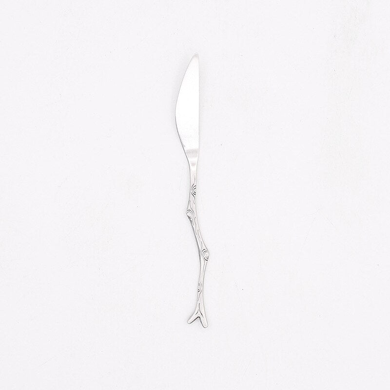 Branch Design Dessert Spoons and Forks Set