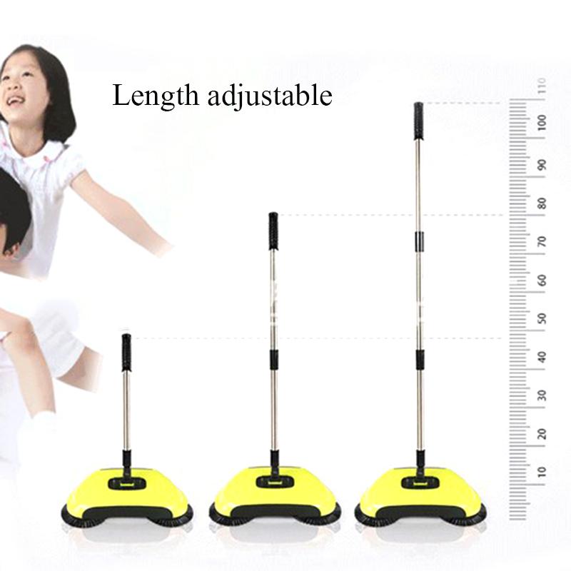Push Broom and Dustpan Hands-Free Telescopic Handle