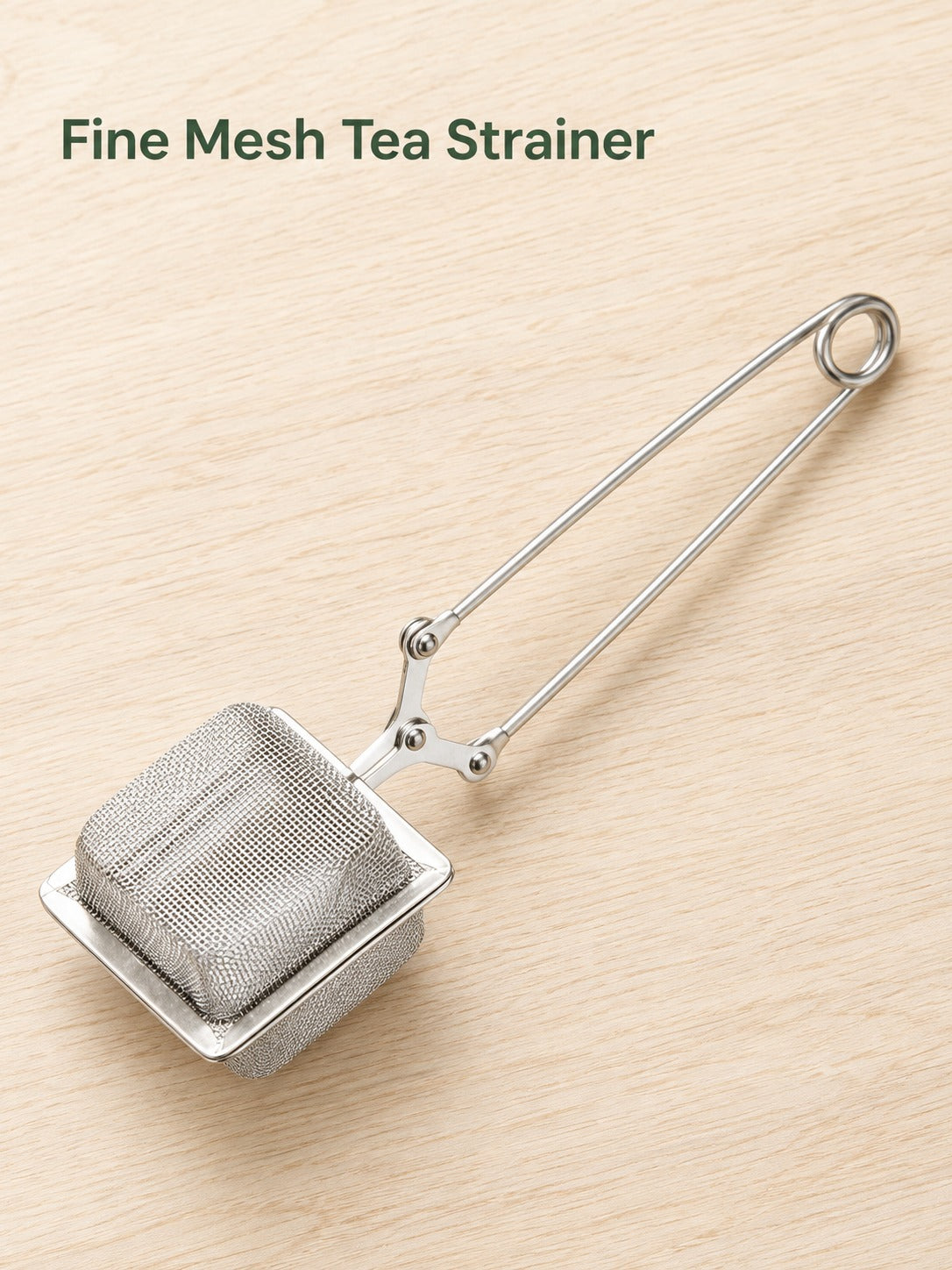 Fine Mesh Stainless Steel Tea Strainer With Rim Hook