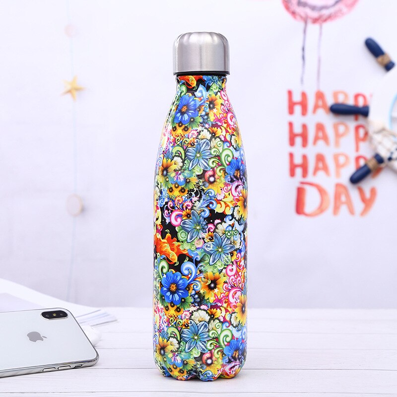 Stainless Steel Insulated Water Bottle 500ml Printed