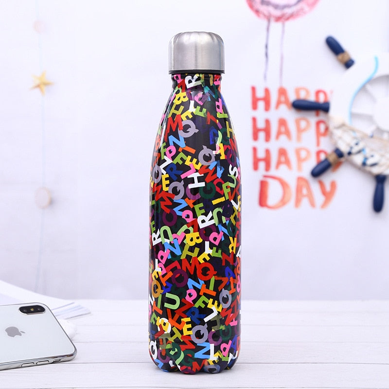 Stainless Steel Insulated Water Bottle 500ml Printed