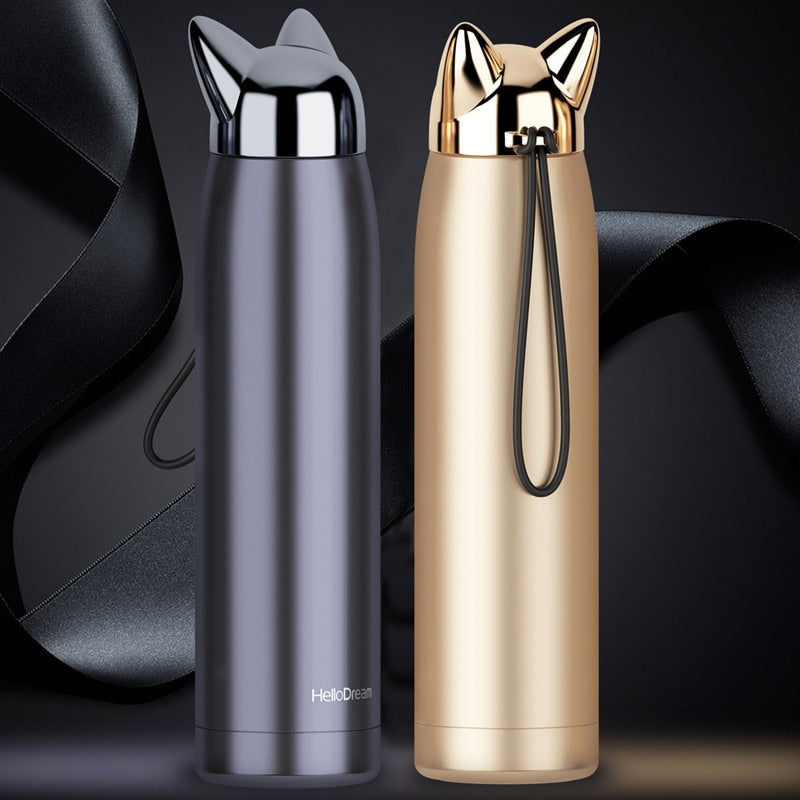 Fox Ear Stainless Steel Thermos Bottle, 320 ml