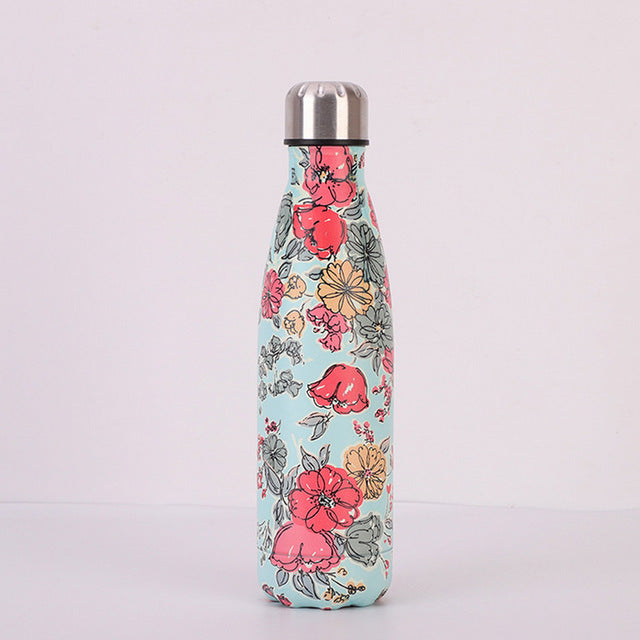 Vacuum Insulated Steel Water Bottle 500ml Fun Prints