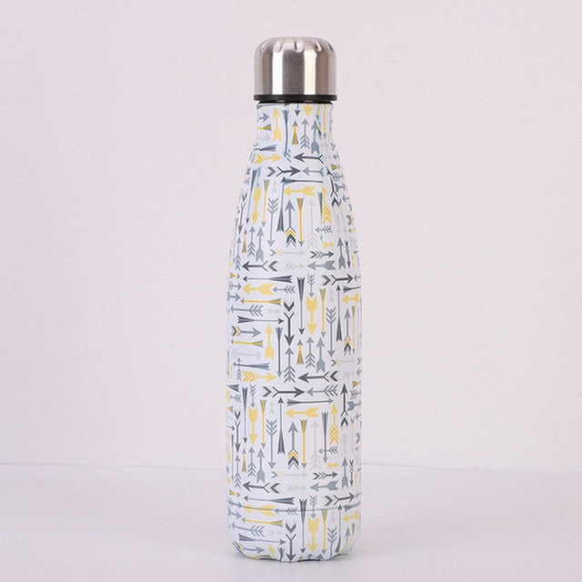 Vacuum Insulated Steel Water Bottle 500ml Fun Prints