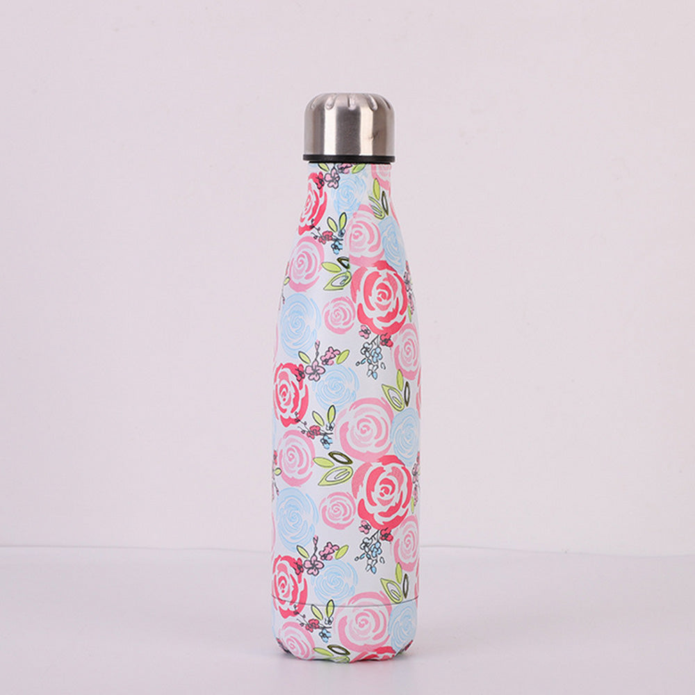 Vacuum Insulated Steel Water Bottle 500ml Fun Prints