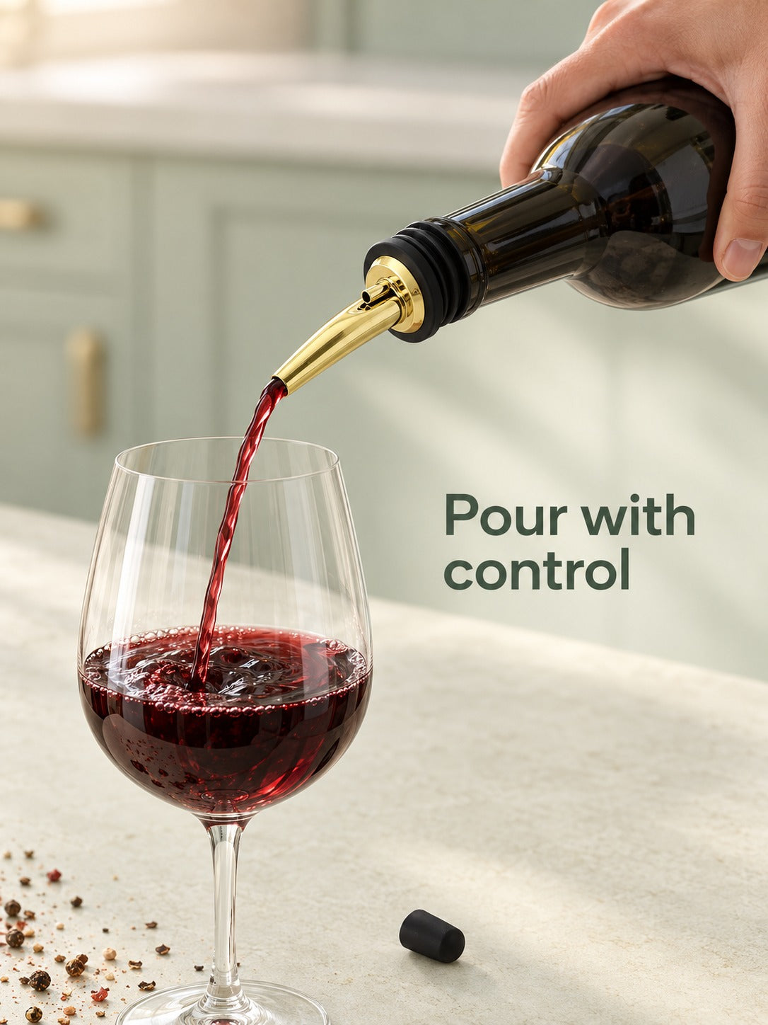 Stainless Steel Wine Pourer with Drip-Free Flow Control