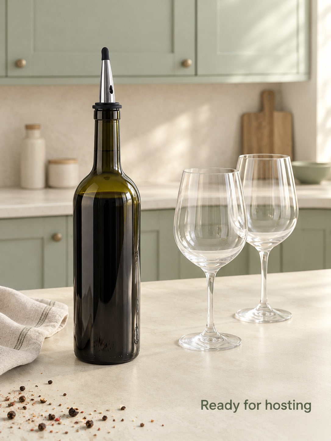 Stainless Steel Wine Pourer with Drip-Free Flow Control