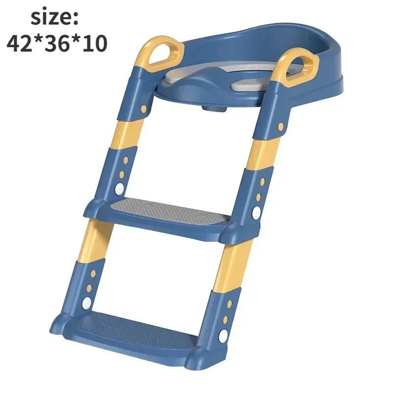 Children's Toilet Training Seat With Adjustable Safe Steps