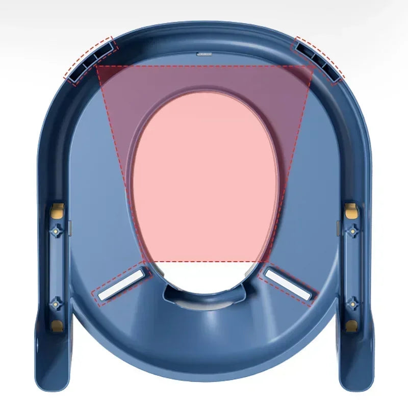 Children's Toilet Training Seat With Adjustable Safe Steps