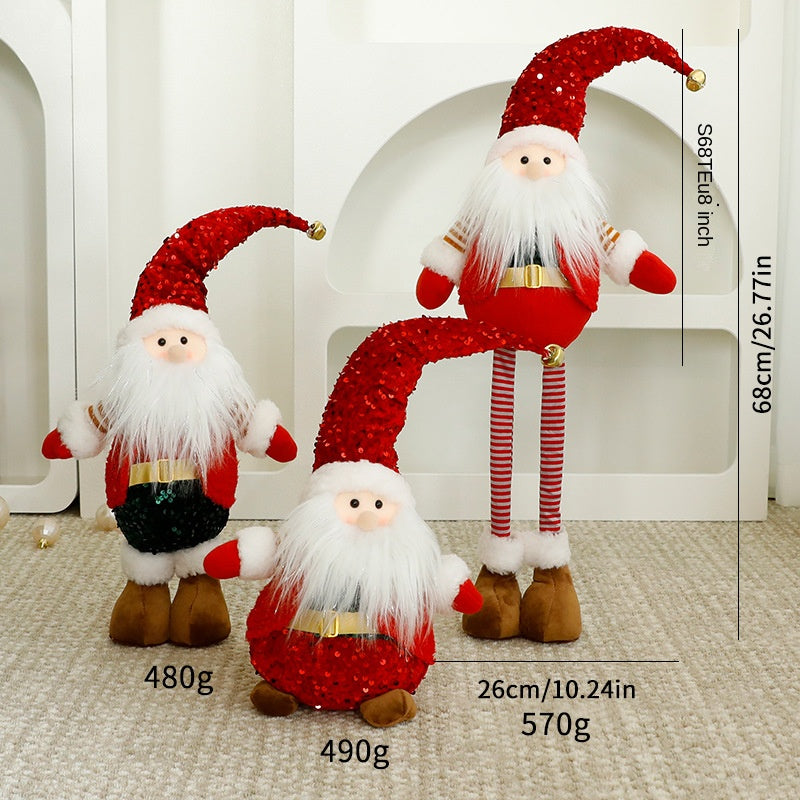 Christmas Standing Plush Dolls for Festive Displays