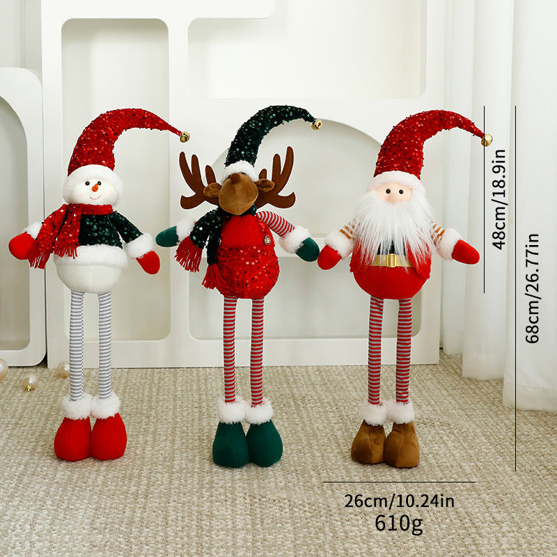 Christmas Standing Plush Dolls for Festive Displays