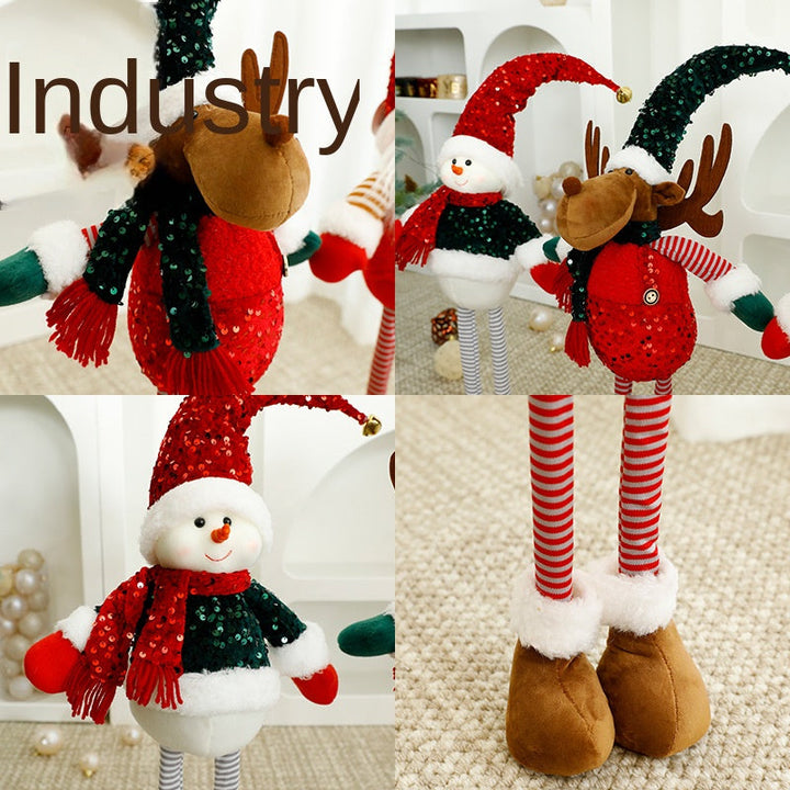 Christmas Standing Plush Dolls for Festive Displays
