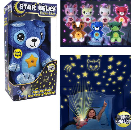 Star Belly Dream Lites Plush Puppy Starry Night Light