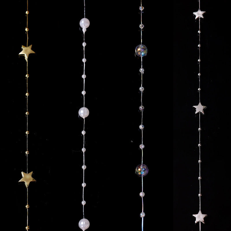 Star Bead Chain Christmas Craft Decoration Garland