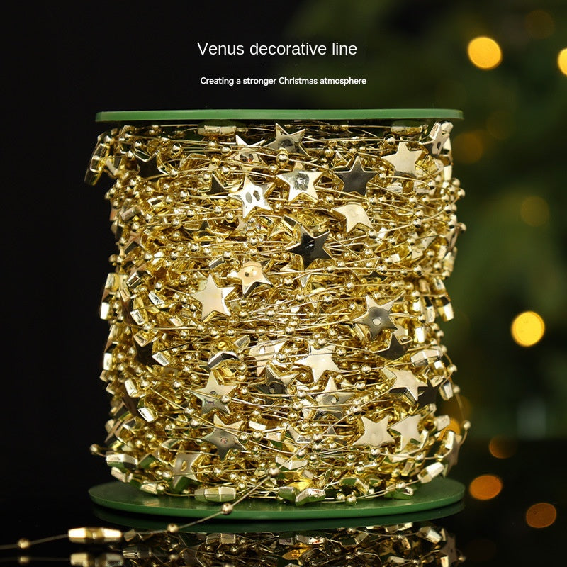 Star Bead Chain Christmas Craft Decoration Garland
