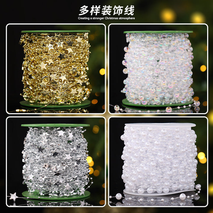 Star Bead Chain Christmas Craft Decoration Garland