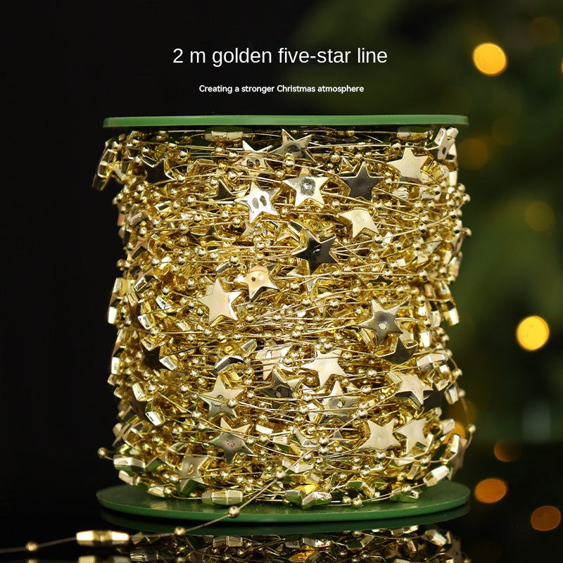 Star Bead Chain Christmas Craft Decoration Garland
