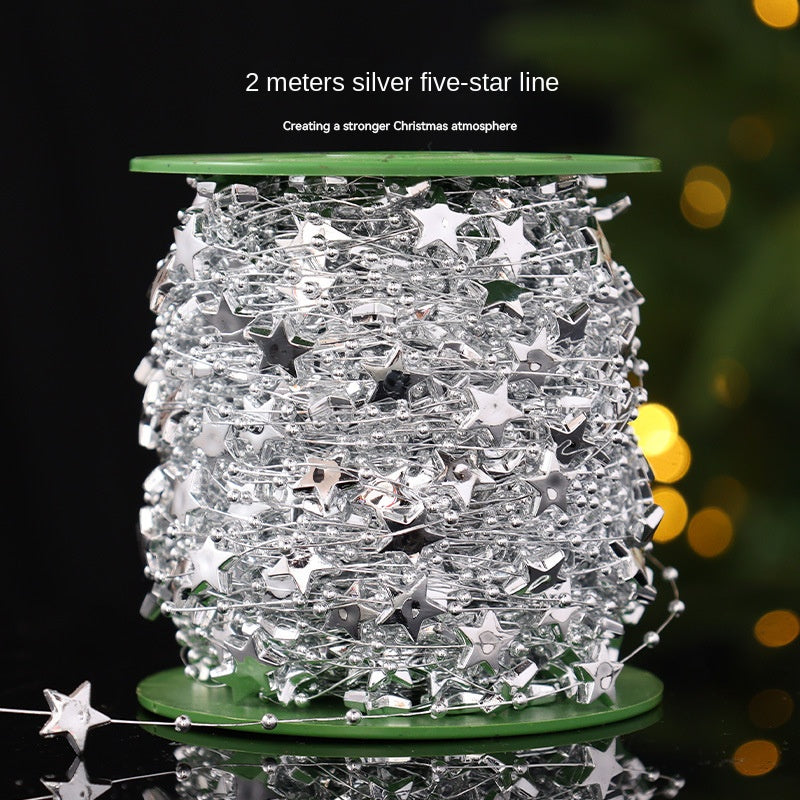 Star Bead Chain Christmas Craft Decoration Garland
