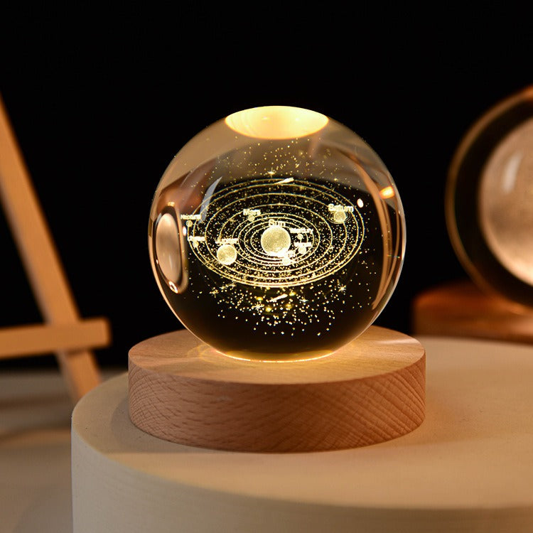 Crystal Ball Night Light With Custom 3D Engraving