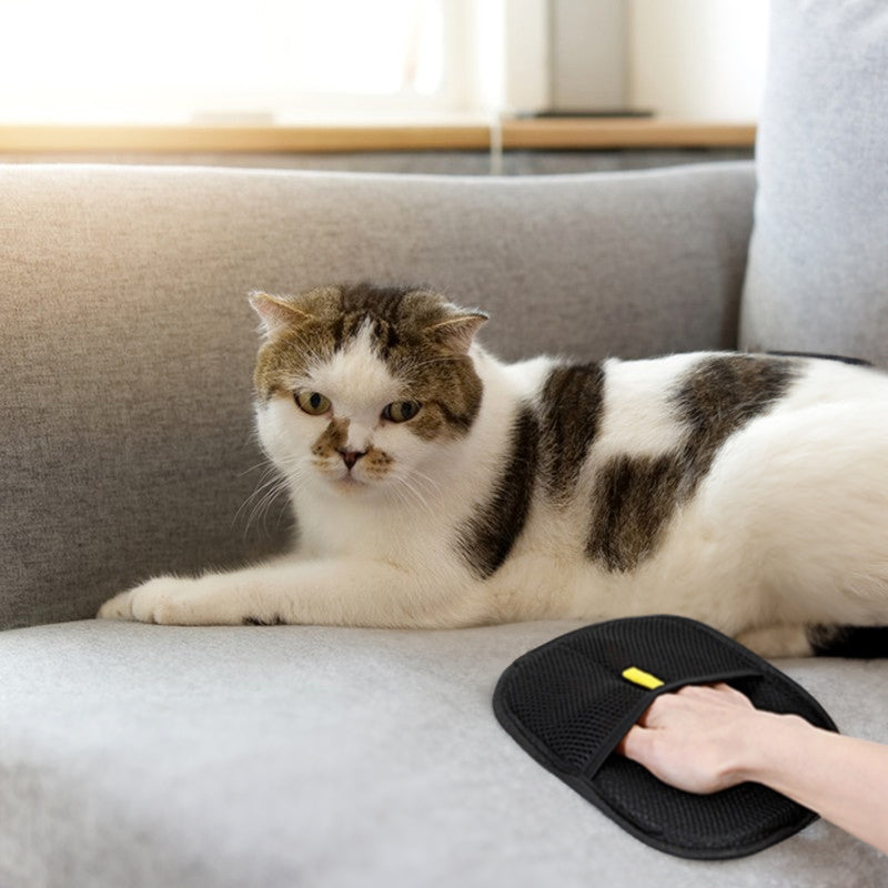 Reusable Pet Hair Removal Glove for Grooming & Sofas