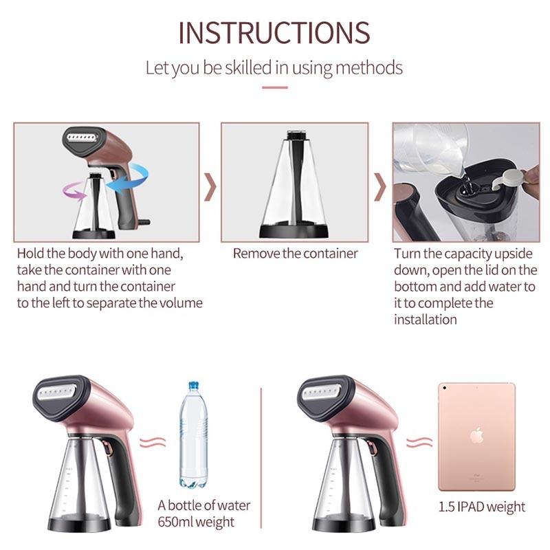 Portable Handheld Garment Steamer for Fast Wrinkle Removal