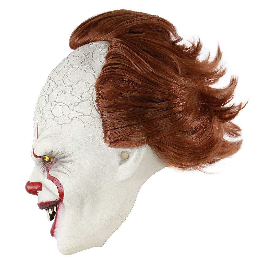 Pennywise-Style Clown Mask for Halloween Cosplay Prop