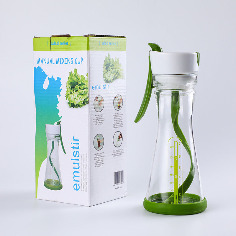 Salad Dressing Mixer Cup with Built-In Measuring Scale